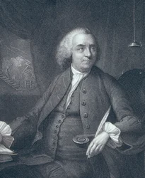 Portret Benjamina Franklina, rytowany przez Edwarda Fishera (1722-85)